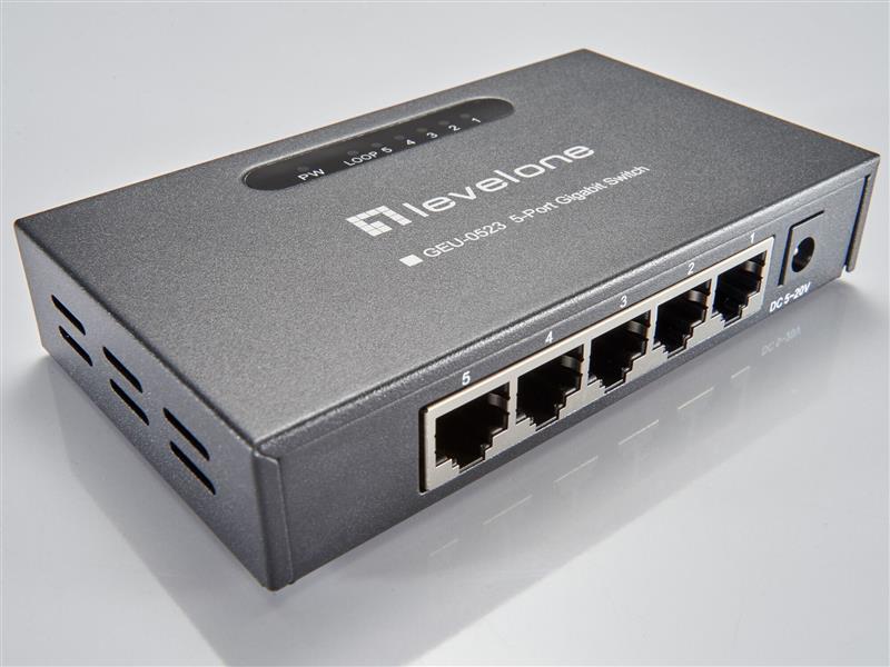 LevelOne GEU-0523 netwerk-switch Unmanaged Gigabit Ethernet (10/100/1000) Zwart