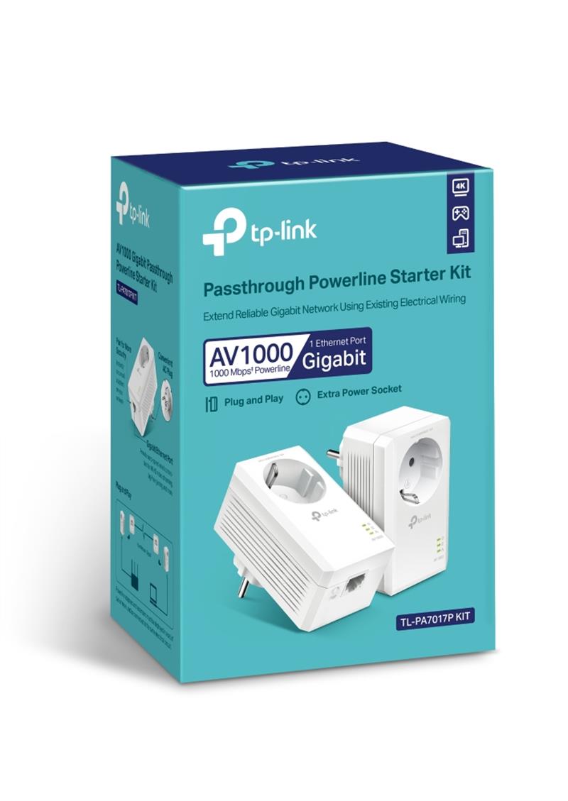 TP-LINK TL-PA7017P KIT PowerLine-netwerkadapter 1000 Mbit/s Ethernet LAN Wit 2 stuk(s)