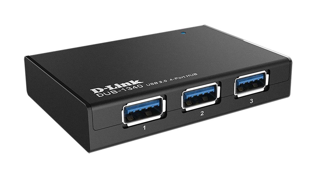 D-Link DUB-1340 interface hub Zwart