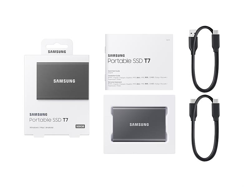 Samsung Portable SSD T7 500 GB Grijs