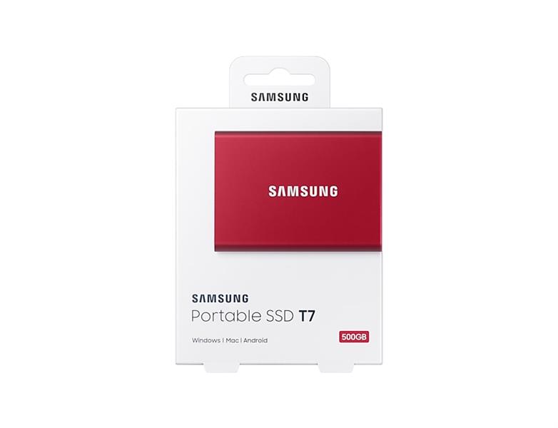 Samsung Portable SSD T7 500 GB Rood