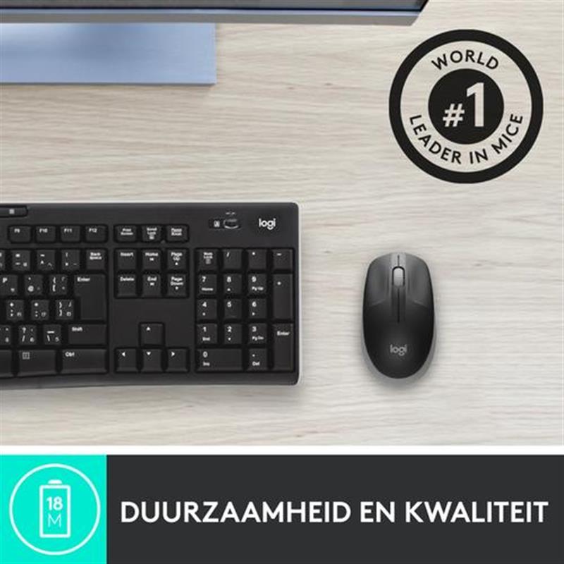 Logitech M190 muis RF Draadloos Optisch 1000 DPI Ambidextrous