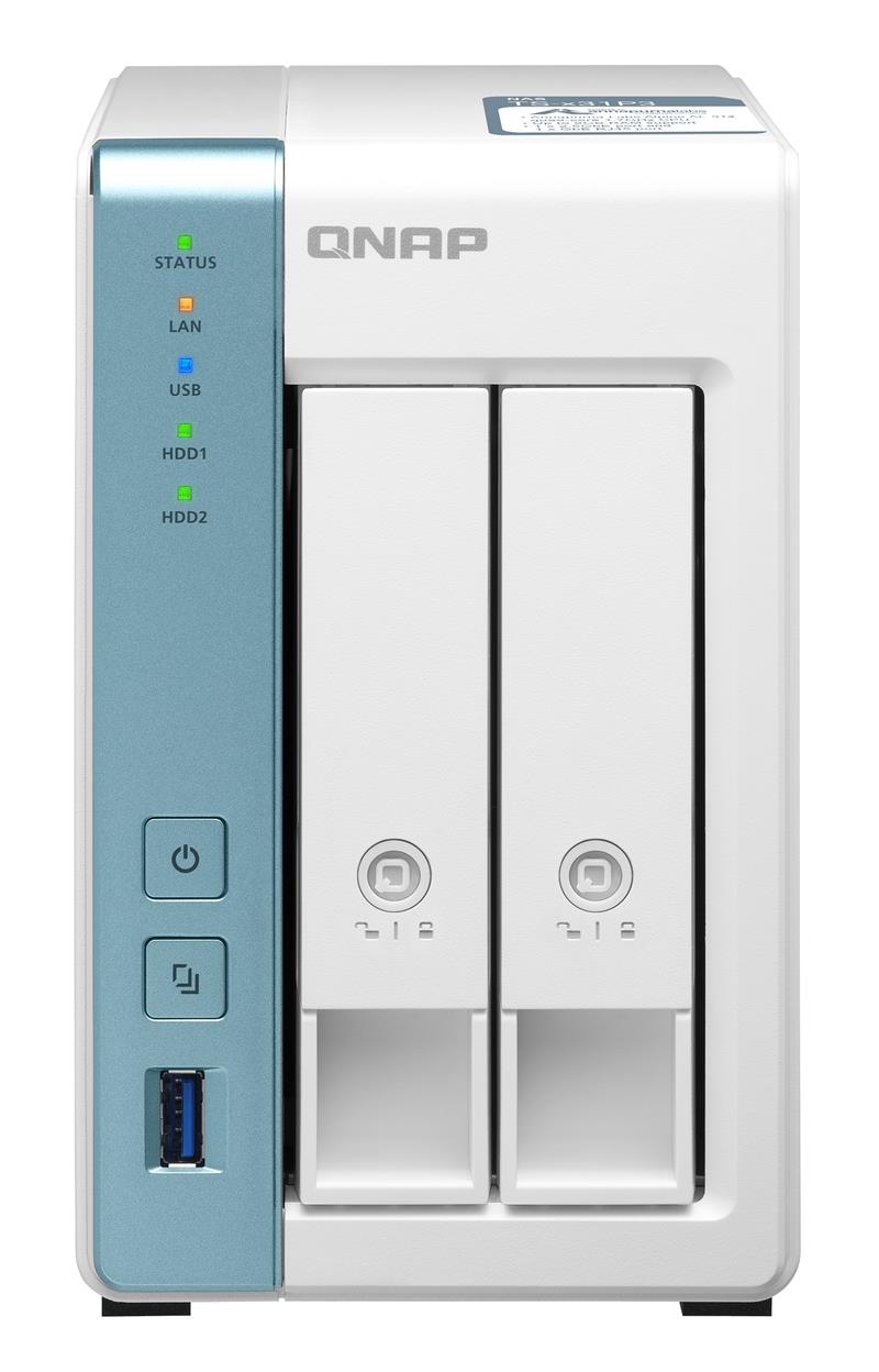 QNAP TS-231P3 NAS Tower Ethernet LAN Turkoois, Wit Alpine AL-214