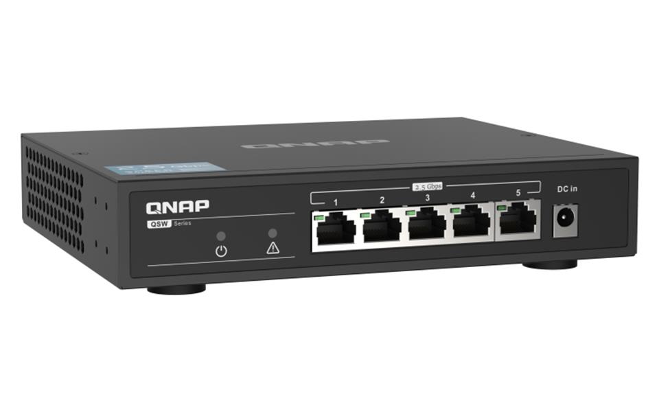 QNAP QSW-1105-5T netwerk-switch Unmanaged Gigabit Ethernet (10/100/1000) Zwart