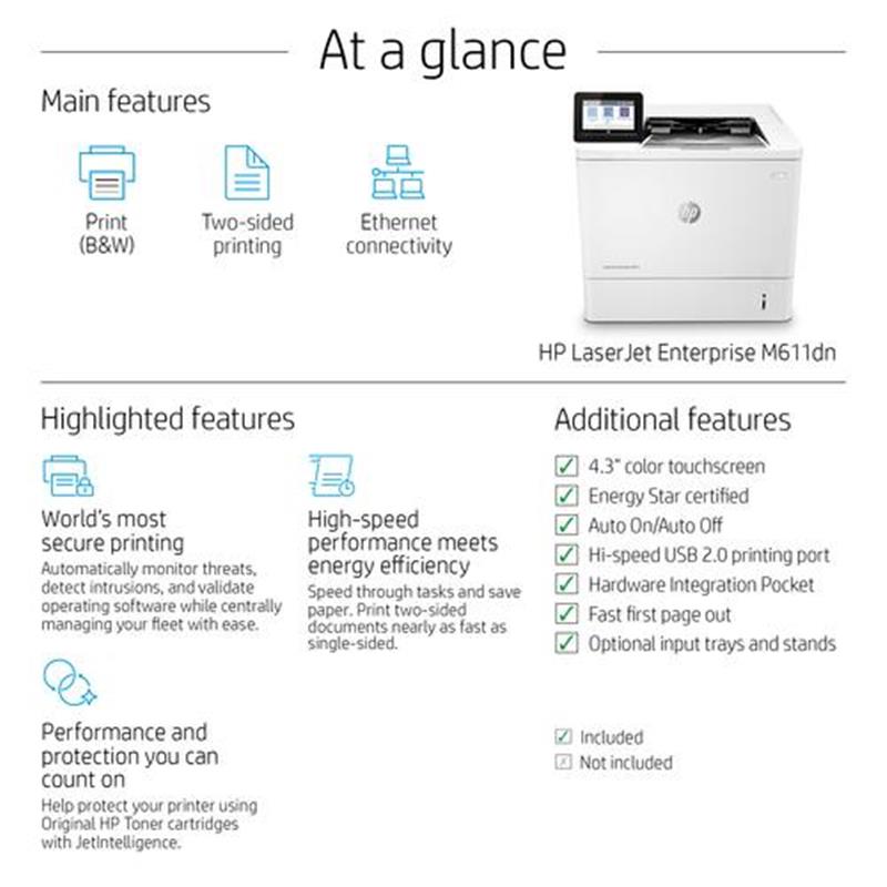 HP LaserJet Enterprise M611dn 1200 x 1200 DPI A4