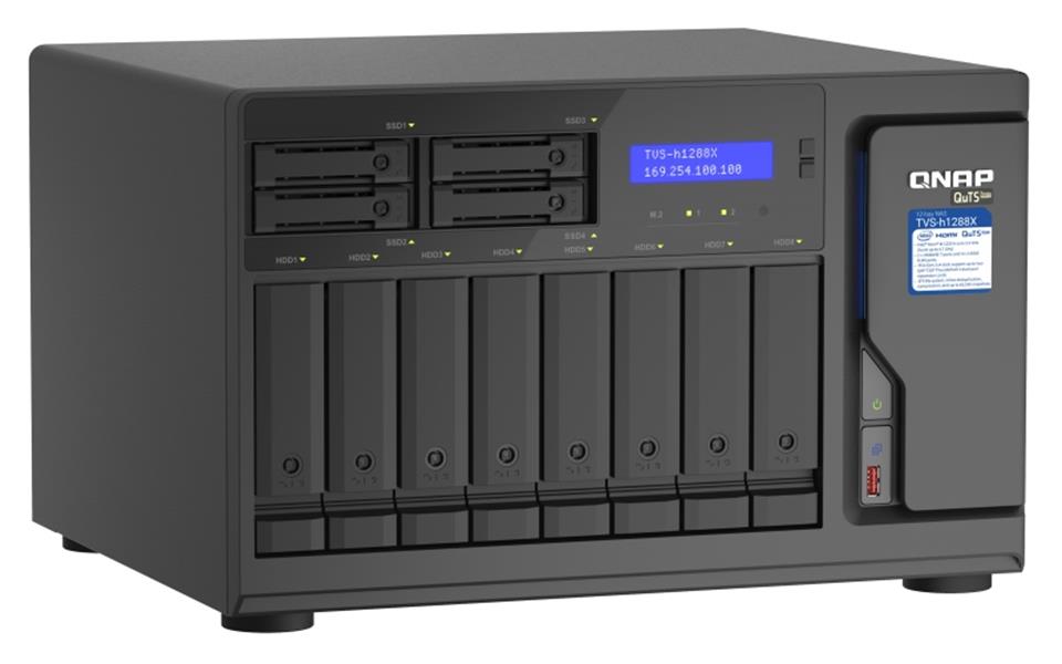 QNAP TVS-h1288X NAS Tower Ethernet LAN Zwart W-1250