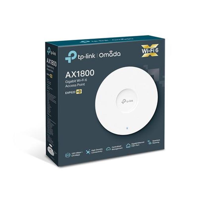 TP-LINK EAP620 HD draadloos toegangspunt (WAP) 1800 Mbit/s Wit Power over Ethernet (PoE)