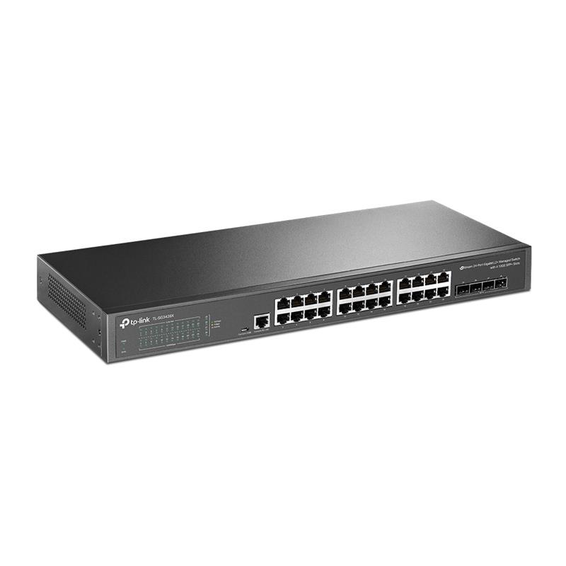 TP-Link TL-SG3428X netwerk-switch Managed L2+/L3 Gigabit Ethernet (10/100/1000) 1U Zwart