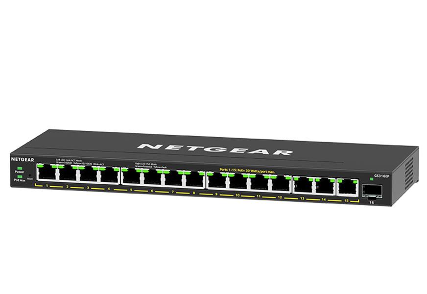 Netgear GS316EP-100PES netwerk-switch Managed Power over Ethernet (PoE) Zwart