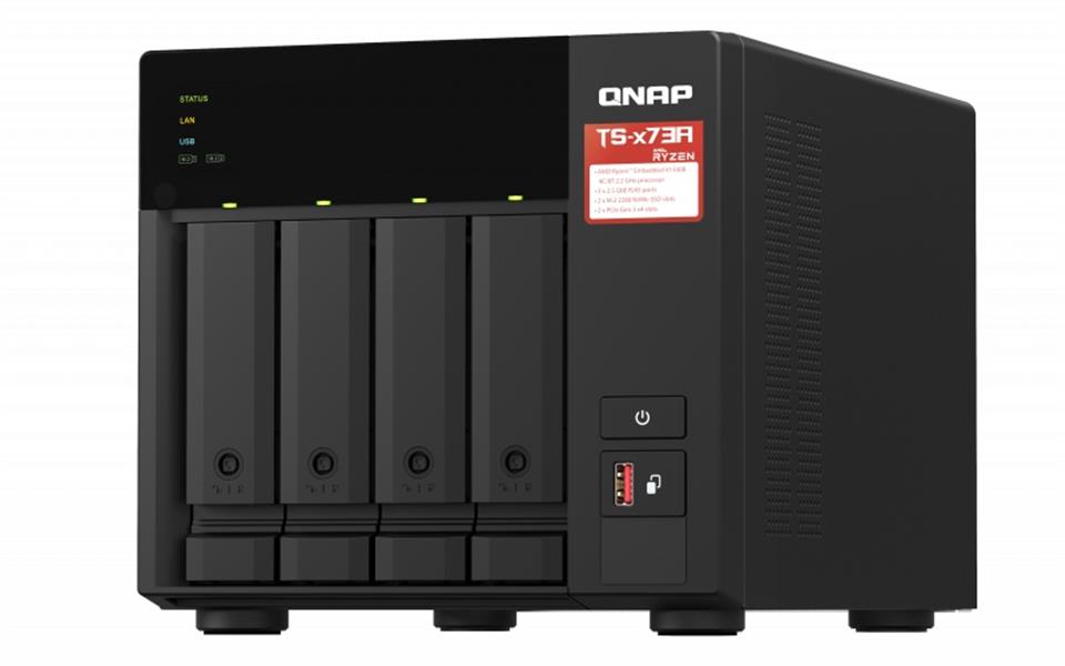 QNAP TS-473A NAS Tower Ethernet LAN Zwart V1500B