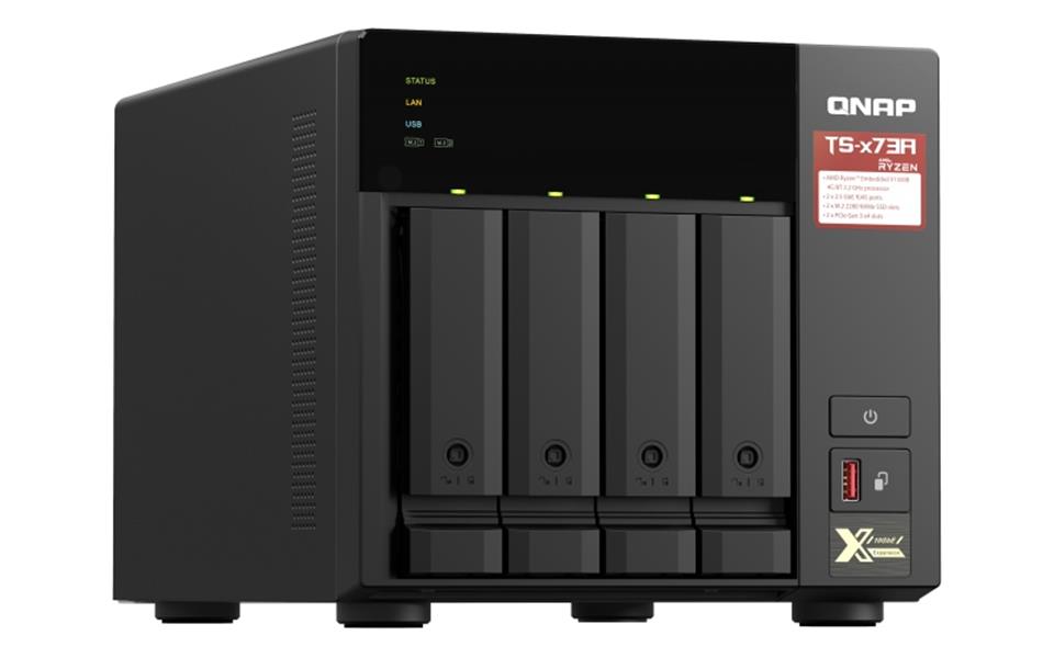 QNAP TS-473A NAS Tower Ethernet LAN Zwart V1500B