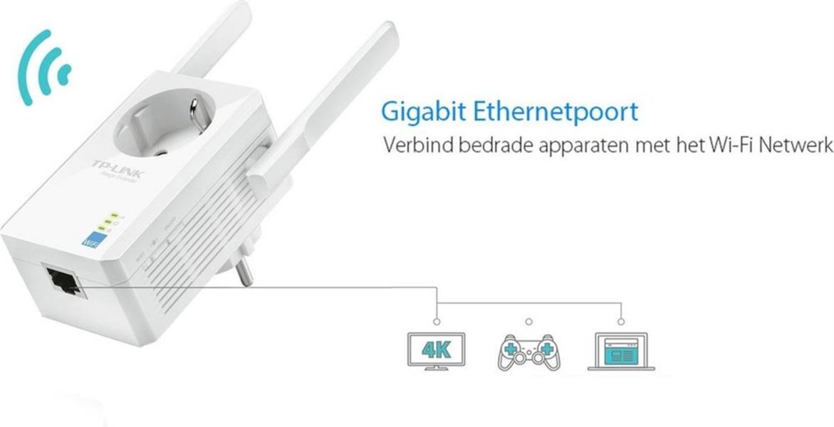 TP-LINK TL-WA860RE netwerkextender Netwerkrepeater Wit