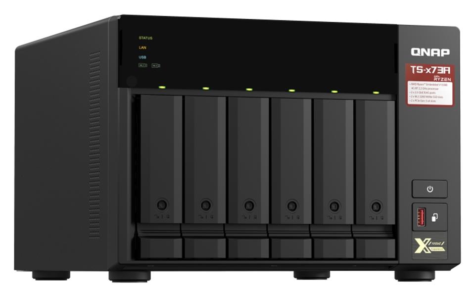 QNAP TS-673A NAS Tower Ethernet LAN Antraciet V1500B