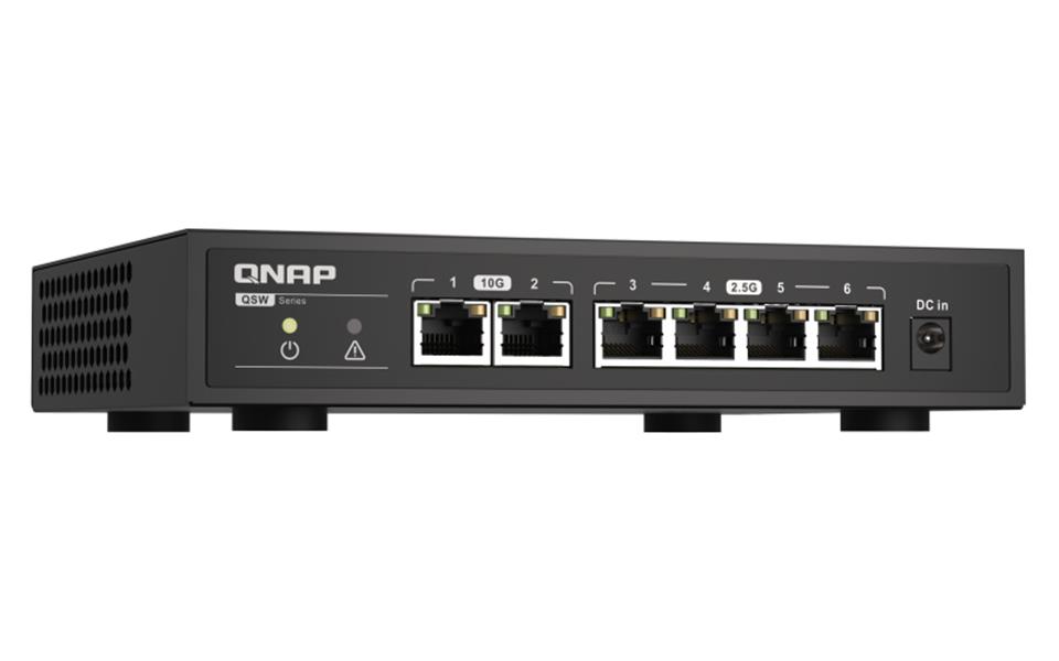 QNAP QSW-2104-2T netwerk-switch Unmanaged 2.5G Ethernet (100/1000/2500) Zwart