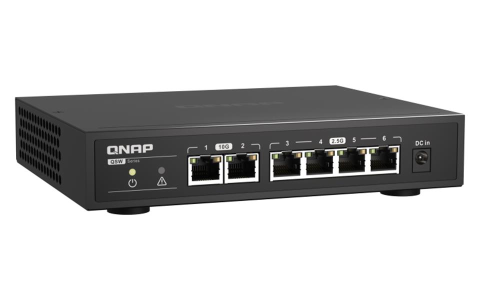 QNAP QSW-2104-2T netwerk-switch Unmanaged 2.5G Ethernet (100/1000/2500) Zwart