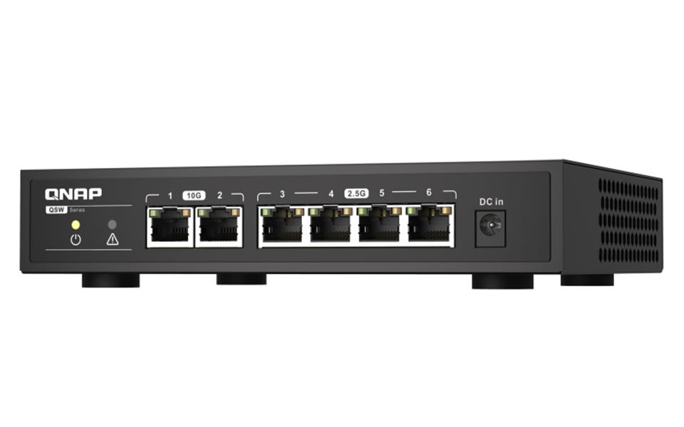 QNAP QSW-2104-2T netwerk-switch Unmanaged 2.5G Ethernet (100/1000/2500) Zwart