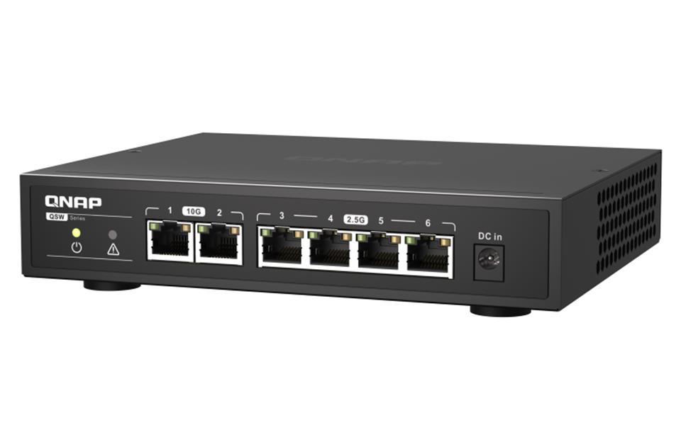 QNAP QSW-2104-2T netwerk-switch Unmanaged 2.5G Ethernet (100/1000/2500) Zwart