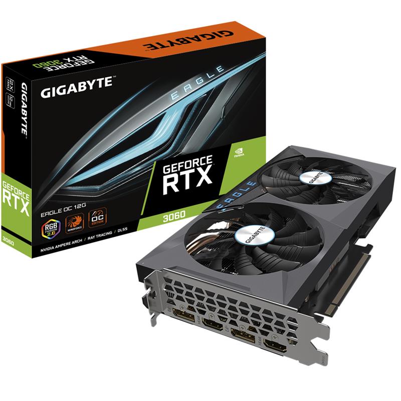 Gigabyte GeForce RTX 3060 EAGLE OC 12G (rev. 2.0) NVIDIA 12 GB GDDR6