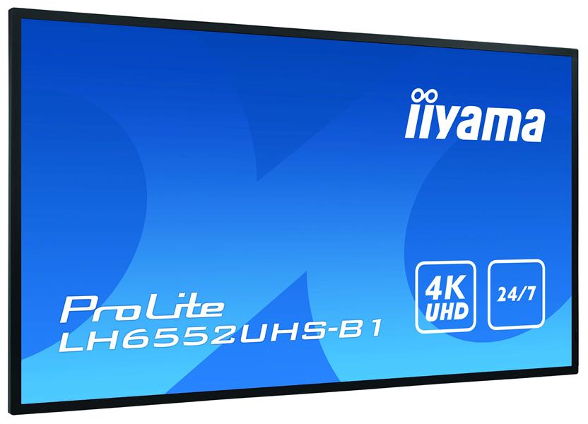 iiyama LH6552UHS-B1 beeldkrant Digitale signage flatscreen 163,8 cm (64.5"") IPS 500 cd/m² 4K Ultra HD Zwart Type processor Android 8.0 24/7