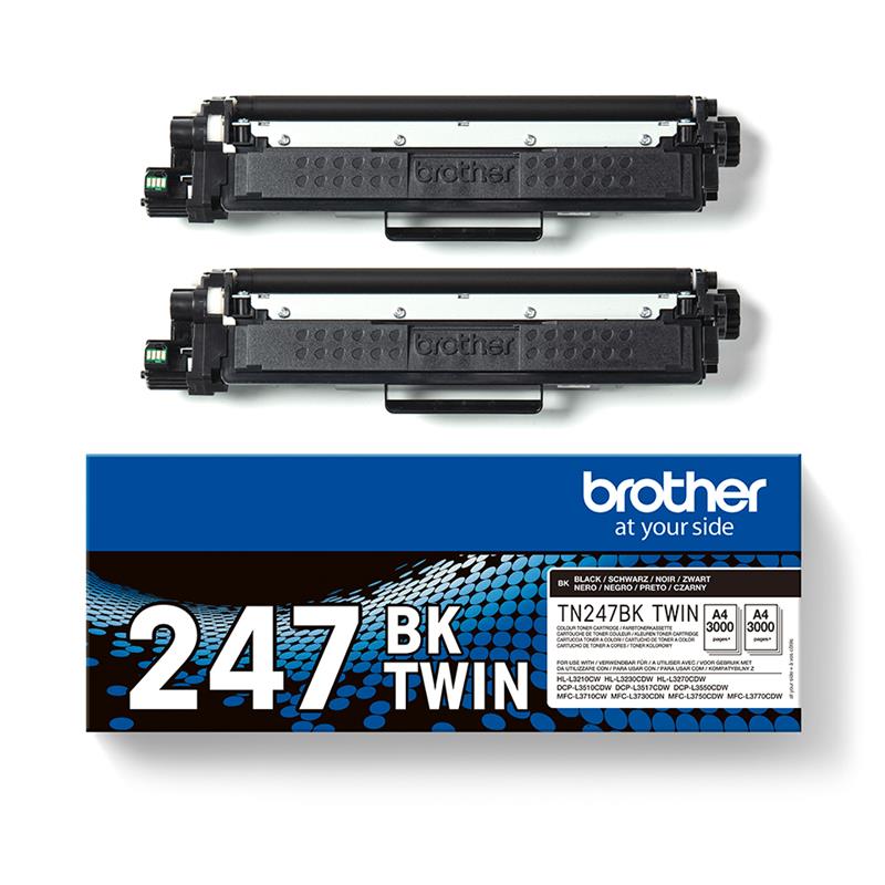 Brother TN-247BKTWIN tonercartridge 2 stuk(s) Origineel Zwart