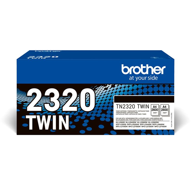 Brother TN-2320TWIN tonercartridge 1 stuk(s) Origineel Zwart