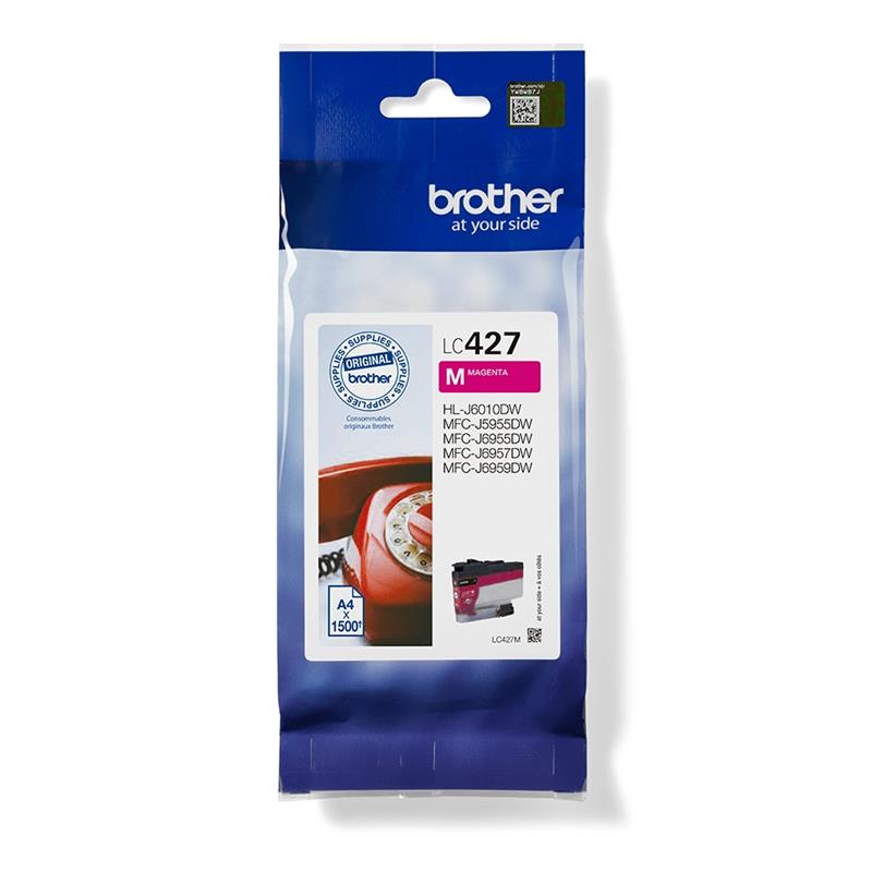 Brother LC-427M inktcartridge 1 stuk(s) Origineel Normaal rendement Magenta