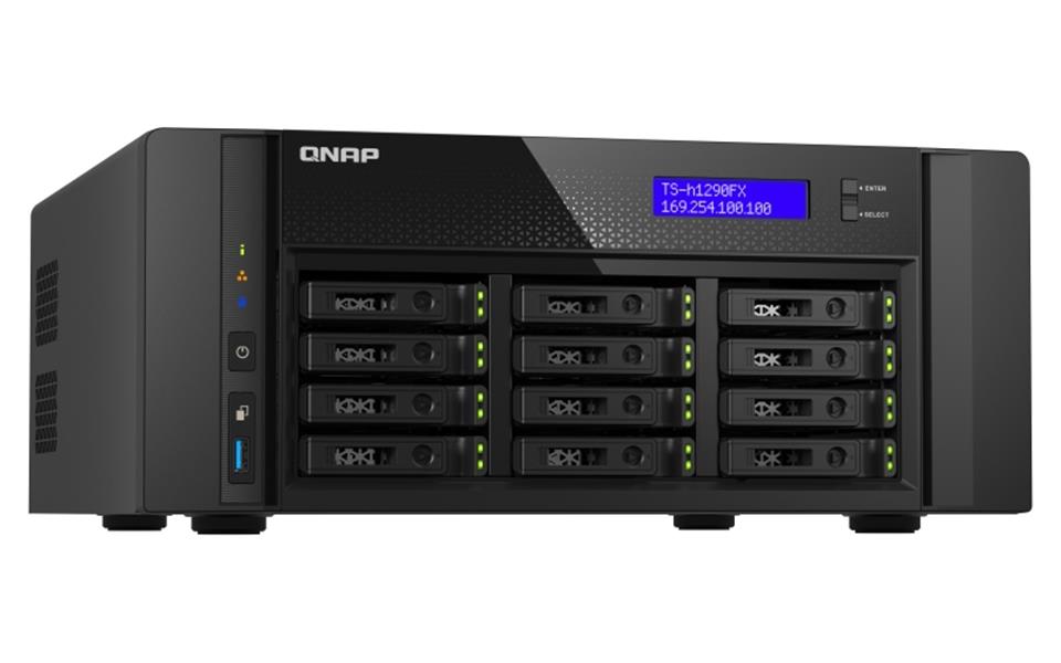 QNAP TS-h1290FX NAS Tower Ethernet LAN Zwart 7232P