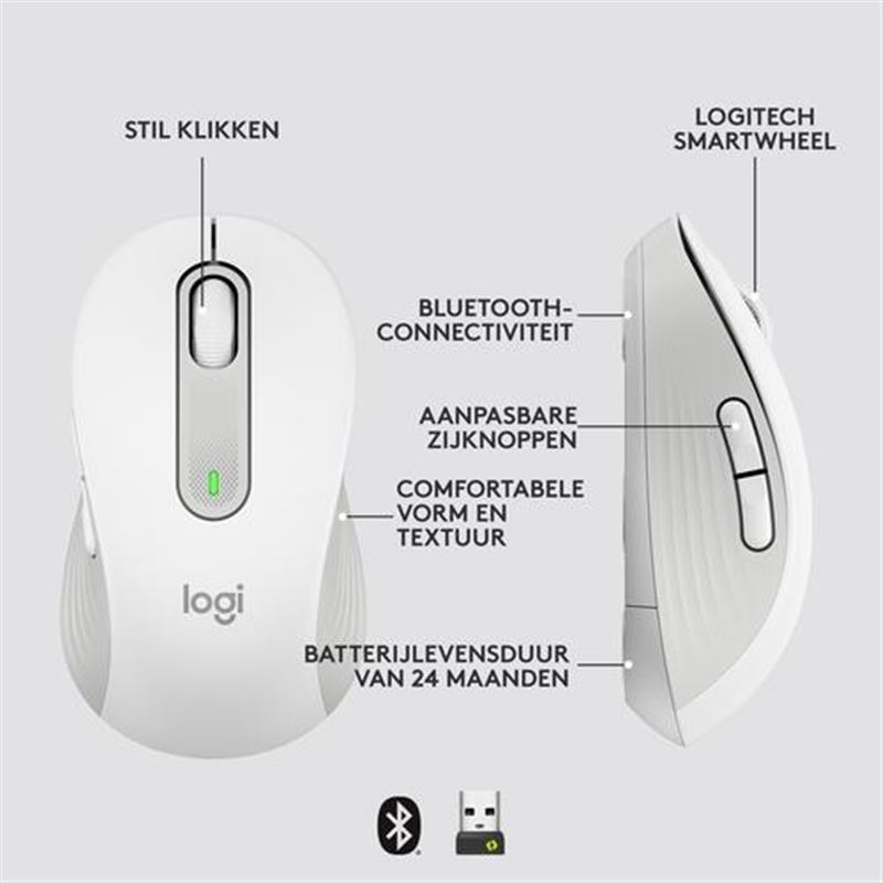 Logitech Signature M650 muis Rechtshandig RF draadloos + Bluetooth Optisch 2000 DPI