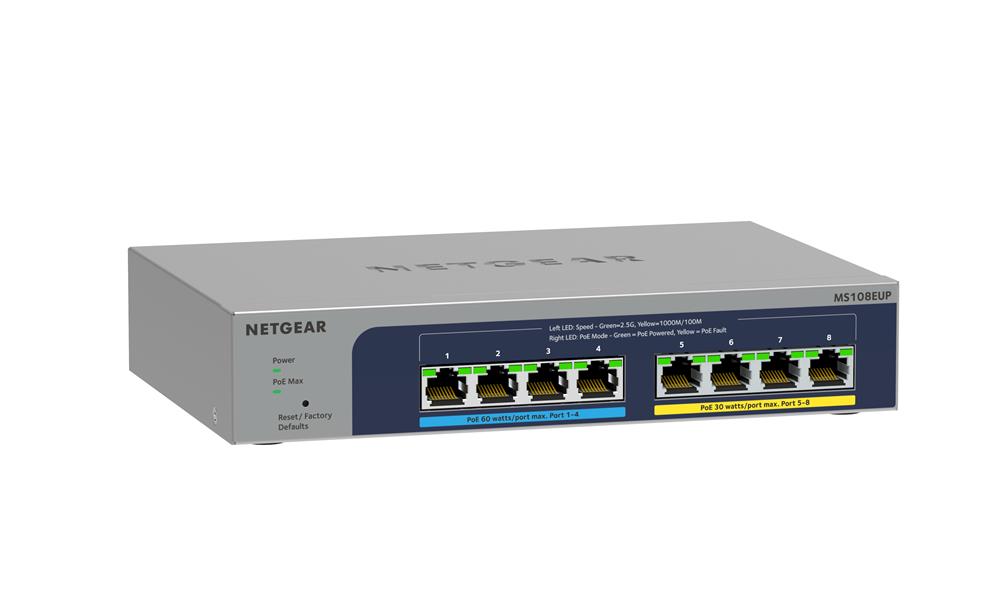 NETGEAR 8-port Ultra60 PoE++ Multi-Gigabit (2.5G) Ethernet Plus Switch