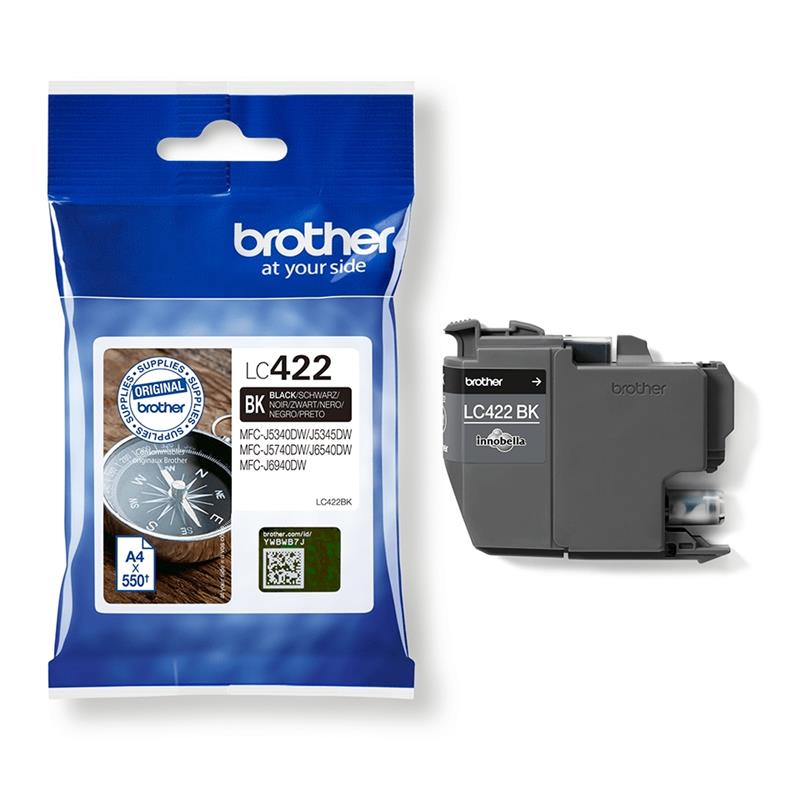 Brother LC-422BK inktcartridge 1 stuk(s) Origineel Zwart