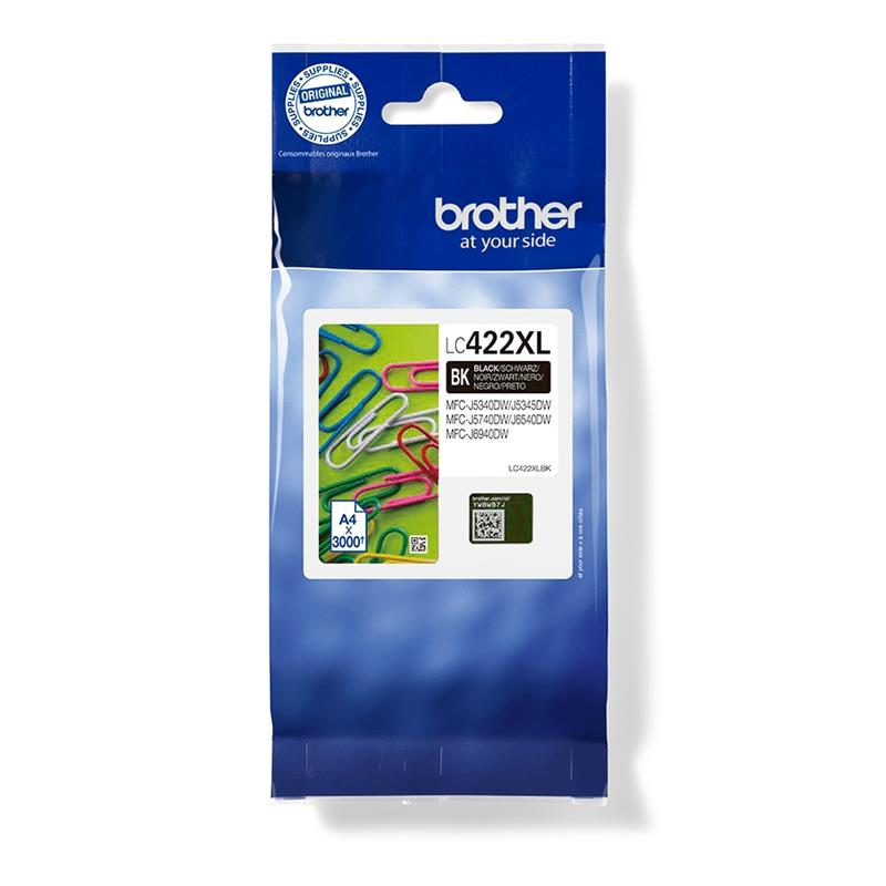 Brother LC-422XLBK inktcartridge 1 stuk(s) Origineel Hoog (XL) rendement Zwart