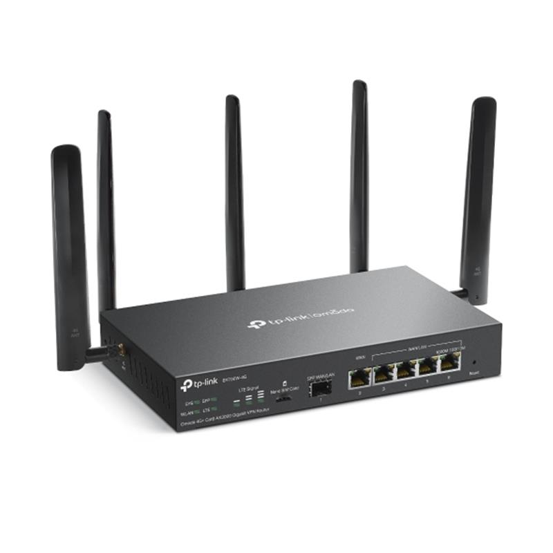 TP-Link ER706W-4G draadloze router Gigabit Ethernet Dual-band (2.4 GHz / 5 GHz) Zwart