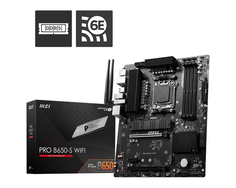 MSI PRO B650-S WIFI moederbord AMD B650 Socket AM5 ATX