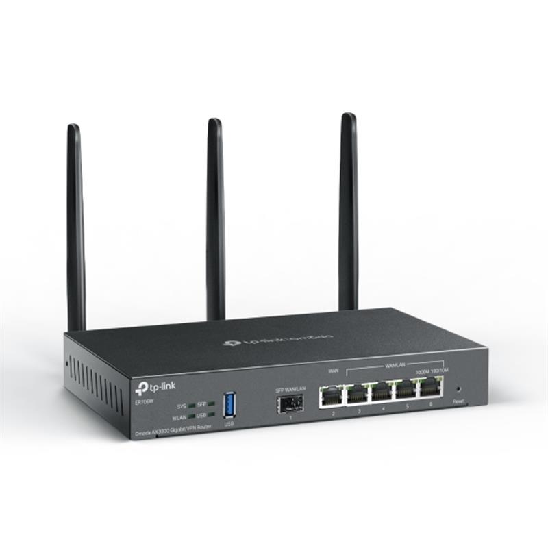 TP-Link ER706W draadloze router Gigabit Ethernet Dual-band (2.4 GHz / 5 GHz) Zwart