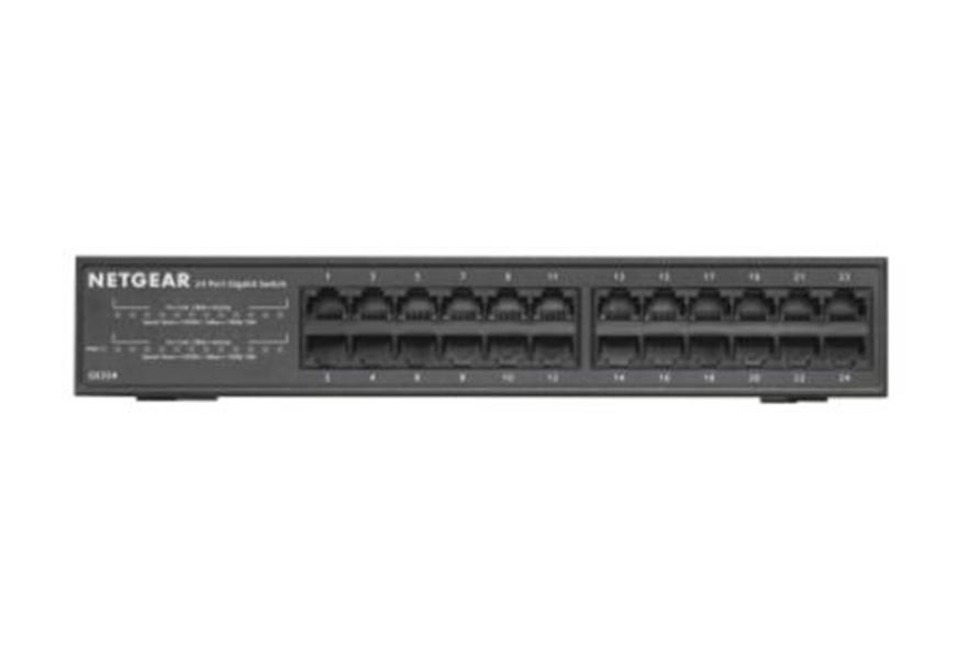 Netgear GS324 Unmanaged Gigabit Ethernet (10/100/1000) Power over Ethernet (PoE) Zwart