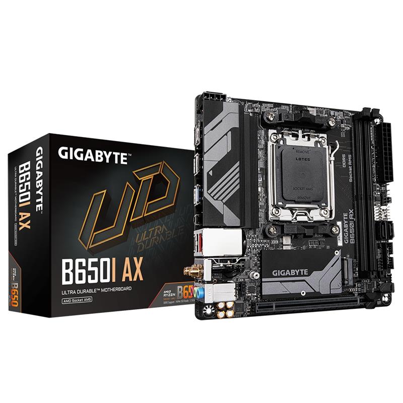 Gigabyte B650I AX moederbord AMD B650 Socket AM5 mini ITX