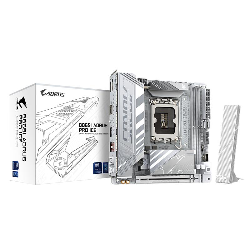 GIGABYTE B860I AORUS PRO ICE moederbord Intel B860 LGA 1851 (Socket V1) mini ITX