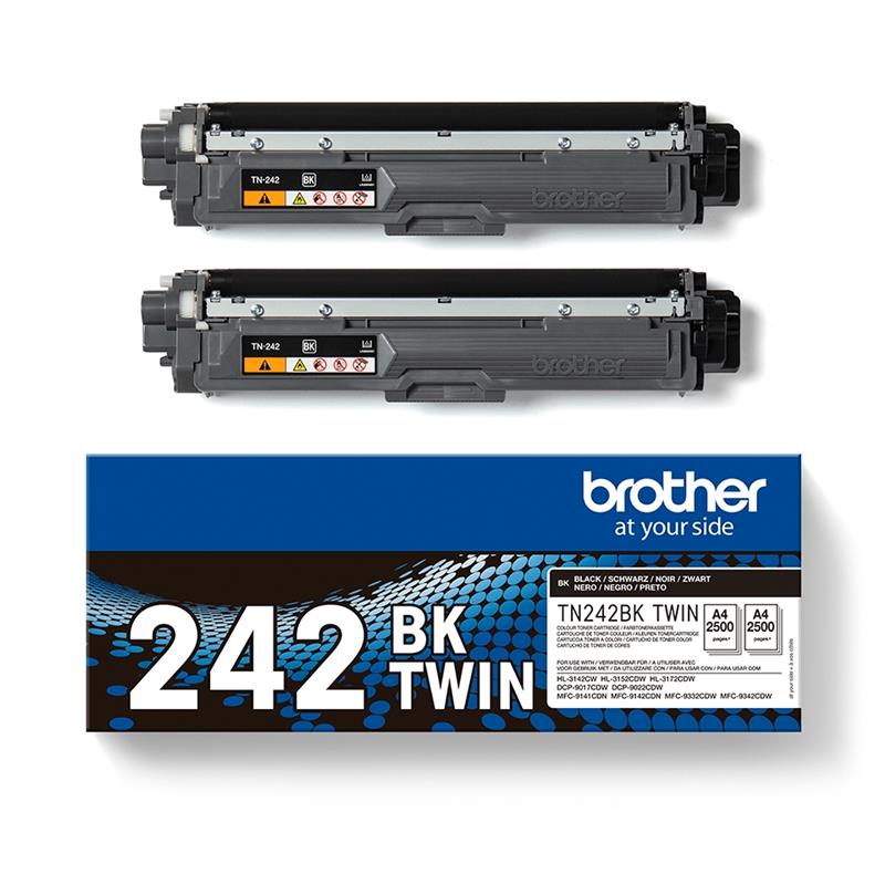 Brother TN-242BKTWIN tonercartridge 2 stuk(s) Origineel Zwart