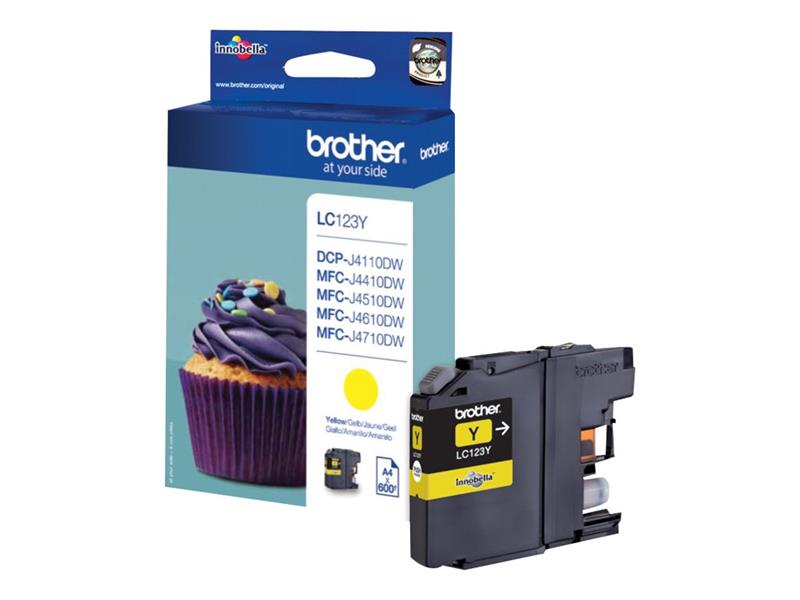 Brother LC-123Y inktcartridge Origineel Geel 1 stuk(s)