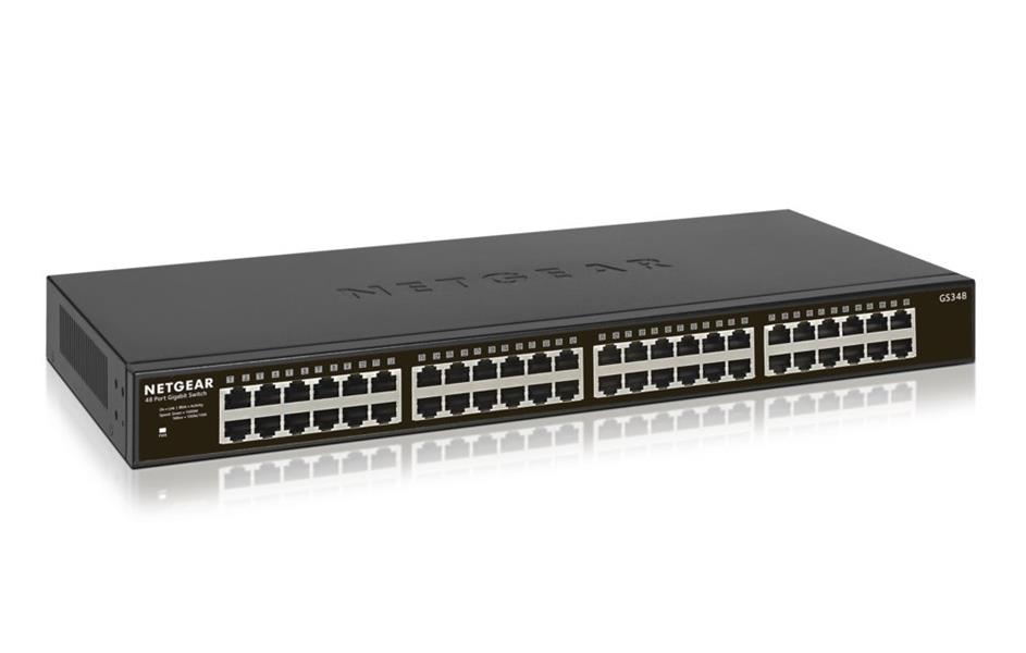 Netgear GS348 Unmanaged Gigabit Ethernet (10/100/1000) Zwart 1U