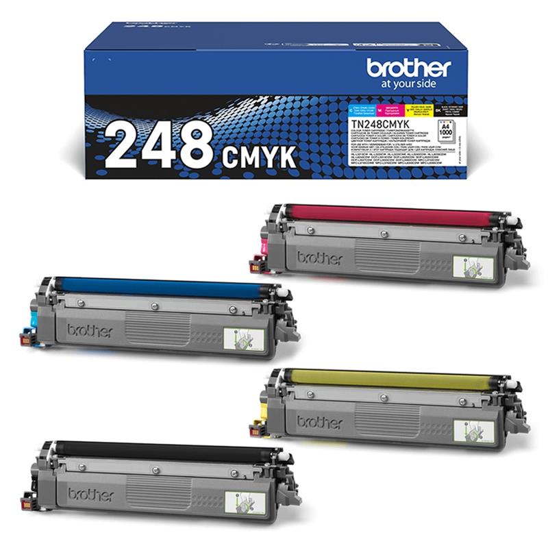 Brother TN-248VAL tonercartridge 4 stuk(s) Origineel Zwart, Cyaan, Magenta, Geel