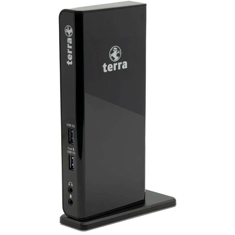 TERRA MOBILE Dockingstation 732 USB-A/C Dual Display inkl.5V/4A Netzteil, USB-A/C Kabel zu Notenooks