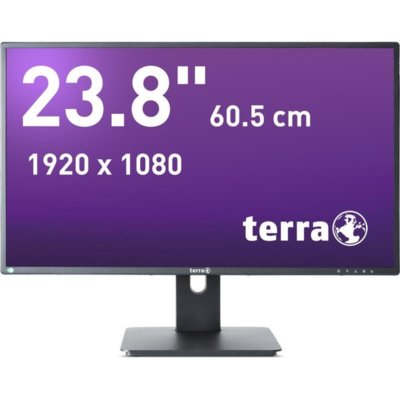 Terra Led Monitor 2456W PV zwart DP, HDMI Greenline Plus 24 inch